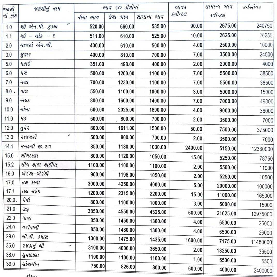 જસદણ બજારભાવ તારીખ 31/12/2024 વાર મંગળવાર