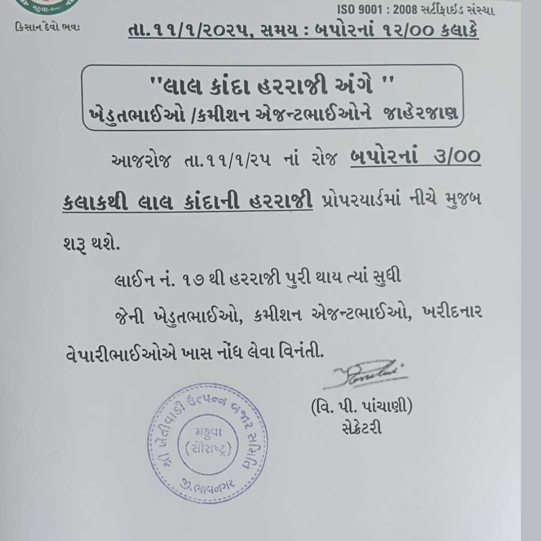 ખેતીવાડી ઉત્પાદન બજાર સમિતિ – મહુવા