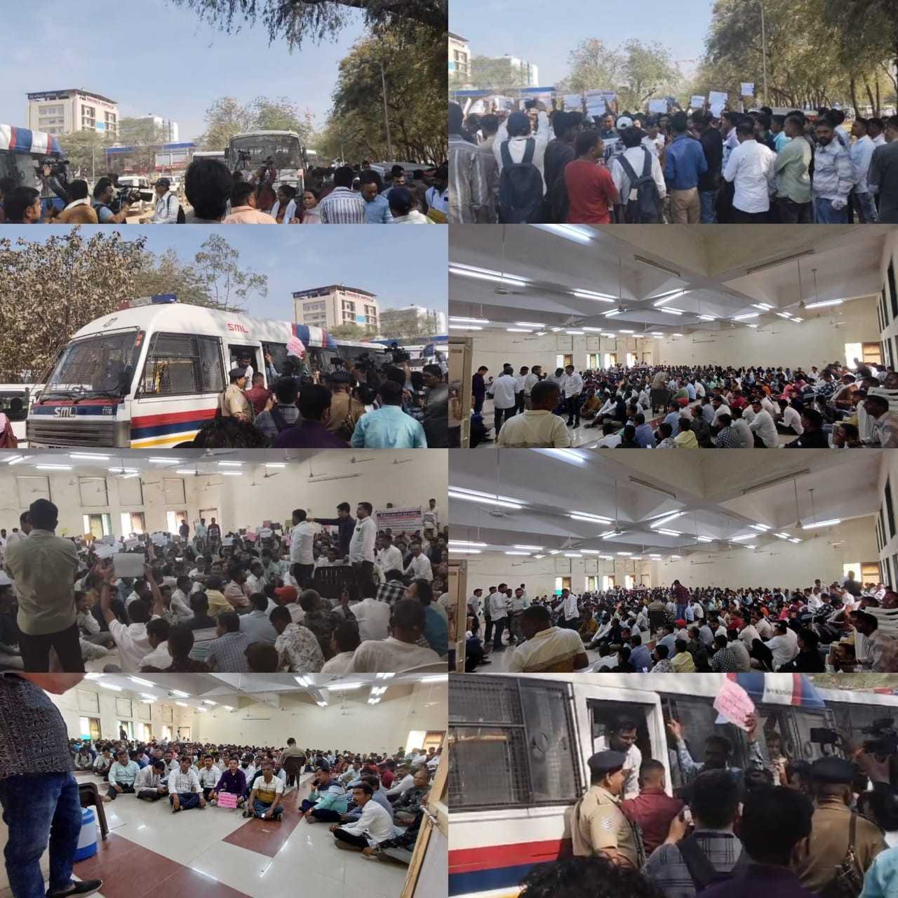 ગાંધીનગર  સત્યાગ્રહ છાવણી ખાતે વીસીઈ ધરણા પ્રદર્શન કરે તે પહેલા પોલીસે તમામની અટકાયત કરી