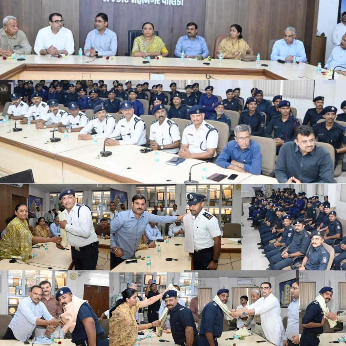 રાજકોટ મહાનગરપાલિકા ફાયર એન્ડ ઈમરજ્ન્સી શાખાના કર્મચારીઓની કામગીરીને બિરદાવી.